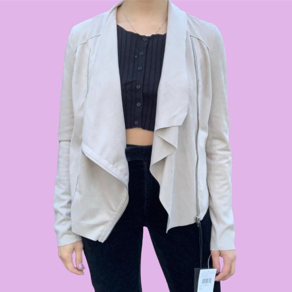 BLANK‎ NYC SUEDE CREAM JACKET